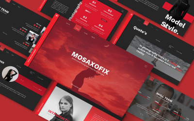 Mosaxofix modello PowerPoint fotografico