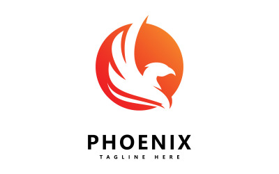 Phoenix-Vogel-Logo-Vektor-Design V7