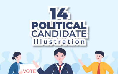 14 Politieke kandidaat-ontwerpillustratie
