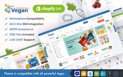 Vegan - Livsmedels- och ekologisk butik - Best of Shopify 2.0 Multipurpose Theme