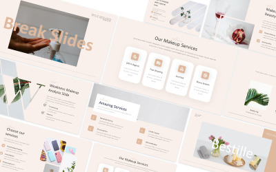 Bestille Make up Artist & Hairstyle Powerpoint Template