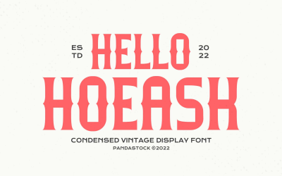 Hello Hoeask Vintage Display Font