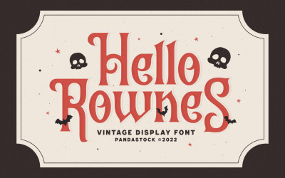 Hello Rownes Vintage Display Font