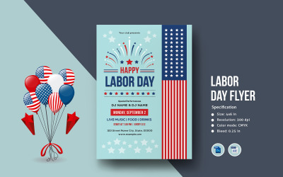 Шаблон листівки до Дня праці США