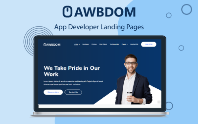 AWBDOM – šablona Bootstrap 5 portfolia vývojářů aplikací