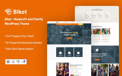 Bikot – neziskové a charitativní téma WordPress