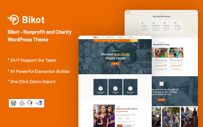 Bikot - WordPress-tema för ideell verksamhet och välgörenhet