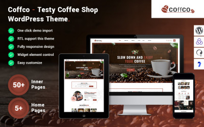 Coffco - тема WordPress Testy Coffee Shop