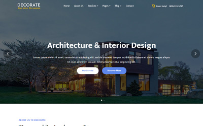 Decoreren - Websitesjabloon voor architectuur en interieur