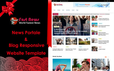 Fast News – Адаптивний шаблон веб-сайту порталу новин і блогу
