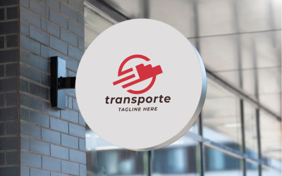 Logo del camion di trasporto veloce