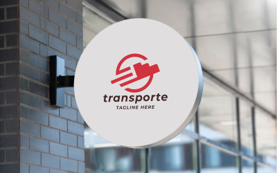 Logo voor snel transportvrachtwagen