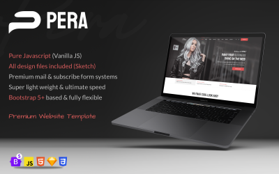 Pera – Kreative einseitige Website-Vorlage