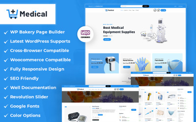 Tıbbi Mağaza WooCommerce WordPress Teması