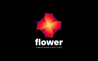 Bunter Logo-Stil mit Blumenverlauf Vol.1.