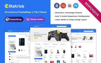 Elitetrick – Obchod s elektronikou a gadgety Responzivní motiv Prestashop