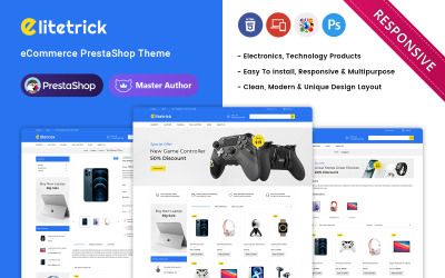 Elitetrick – Obchod s elektronikou a gadgety Responzivní motiv Prestashop
