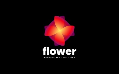 Estilo de logotipo colorido gradiente de flor Vol.1.