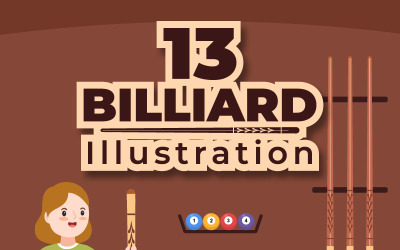 13 ilustración del juego de billar