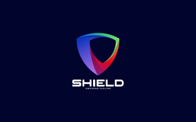 Shield Gradiënt Kleurrijk Logo Vol.1