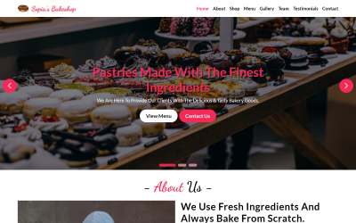 Sopia&#039;s Bakeshop - Bakery HTML5 Landing Page Template