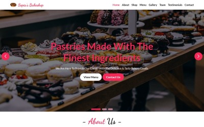 Sopia&#039;s Bakeshop - Bakery HTML5 Landing Page Template