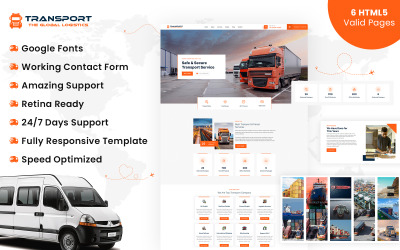 Szállítás A Global Logistics HTML sablon