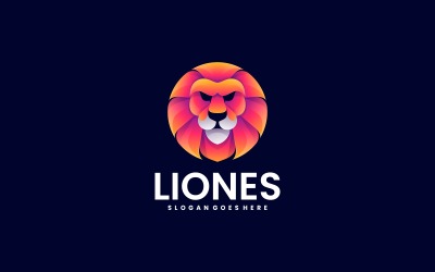 Aslan Gradyan Renkli Logo Stili Vol.1