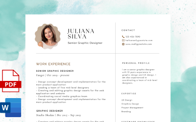 Black and White Minimalist Professional A4 CV Resume Template