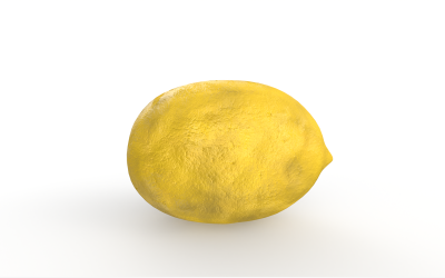 Citron Fruit Low-poly modèle 3D
