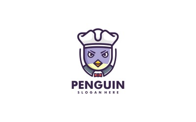 Kapitän Pinguin-Cartoon-Logo-Stil