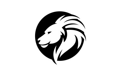 Leeuw dierenkop Vector Logo ontwerpsjabloon V6