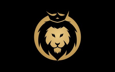 Lion Animal Head Vector Logo Design Mall V7