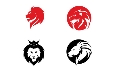 Lion Animal Head Vector Logo Szablon Projektu V10