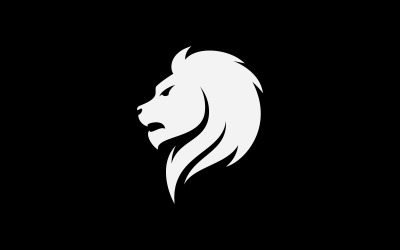 Lion Animal Head Vector Logo Szablon Projektu V3