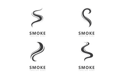 Modèle de conception de logo vectoriel de fumée V9