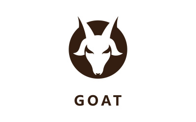 Modèle de conception de logo vectoriel de tête d&amp;#39;animal de chèvre V8