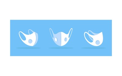 Ansiktsmask med andningsbar vit mockup
