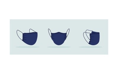 Gezichtsmasker zonder vouwen zwarte mockup