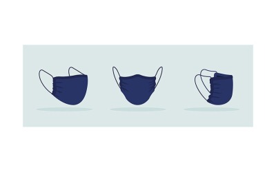 Maschera per il viso senza pieghe mockup nero