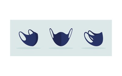 Mittsöm ansiktsmask svart mockup