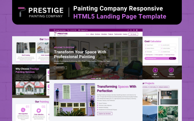 Prestige - Painting Company Responsive HTML5 Landing Page Template