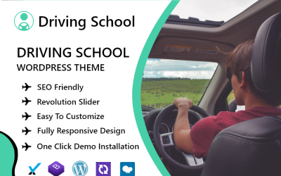 Tema de WordPress para escuela de conducción de automóviles