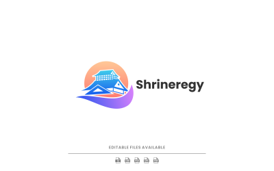 Gradientowe kolorowe logo świątyni