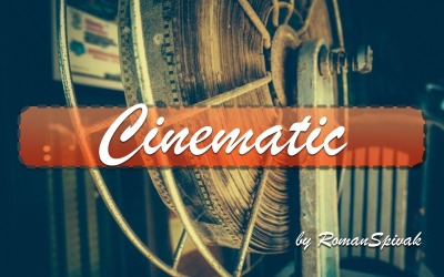 Musica d'archivio con logo edificante cinematografico