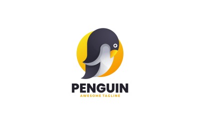 Pinguin-Farbverlauf-Logo-Stil Vol.1