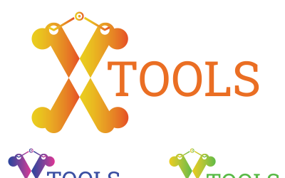 Шаблон логотипа буквы &amp;quot;X&amp;quot; в идеальных цветах