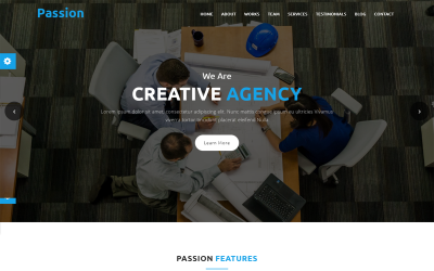 Passion - Szablon Landing Page dla agencji projektowania materiałów