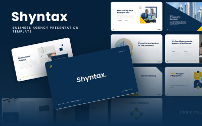 Shyntax - Modèle Google Slides pour agence commerciale