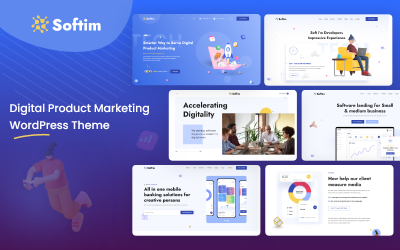 Softim - Ett SaaS WordPress-tema för att tjäna digital produktmarknadsföring